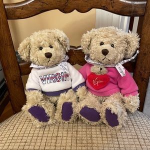 Virgin Atlantic Commemorative Bears (Set of 2 - Dickie & Scarlet)